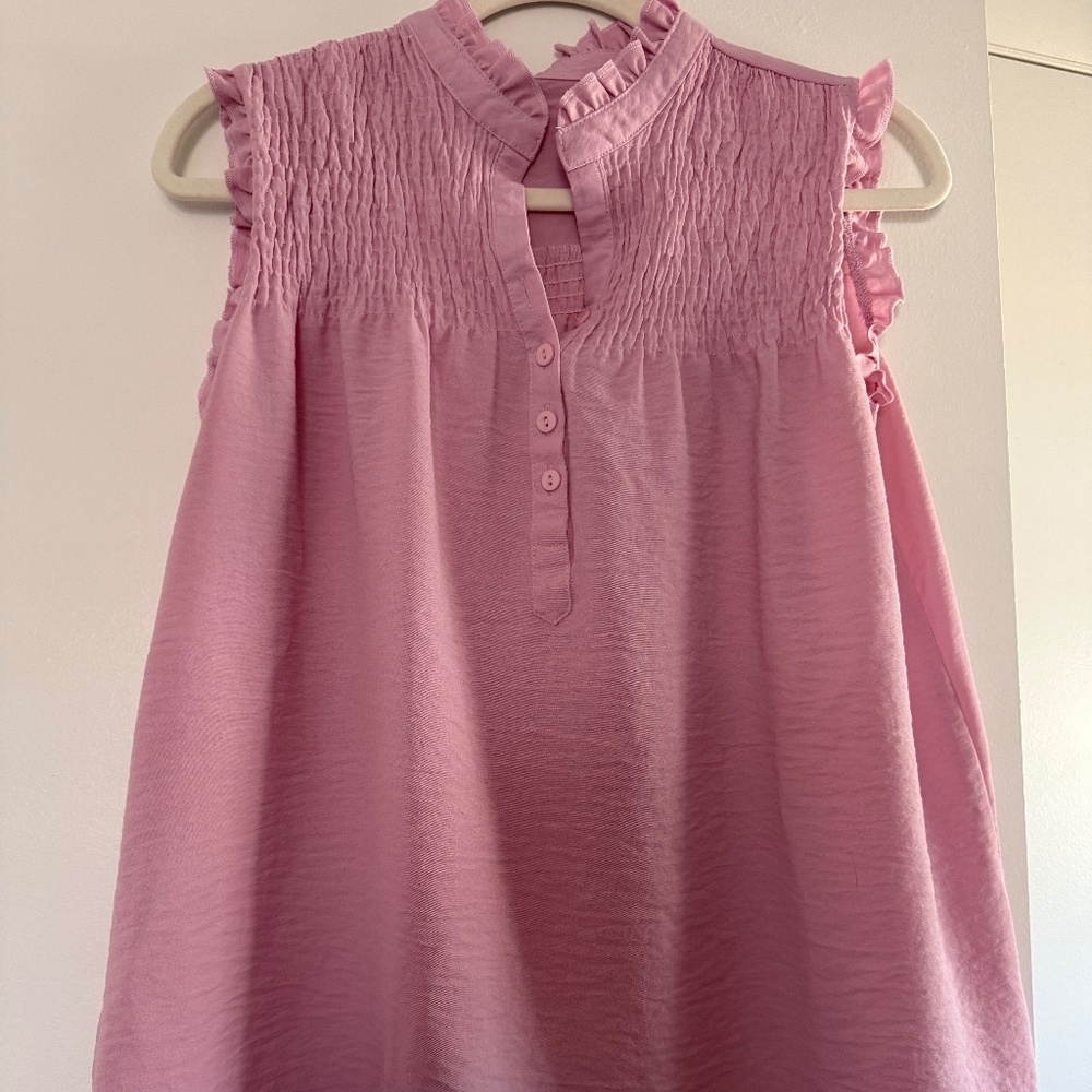 Diukia L pink sleeveless top